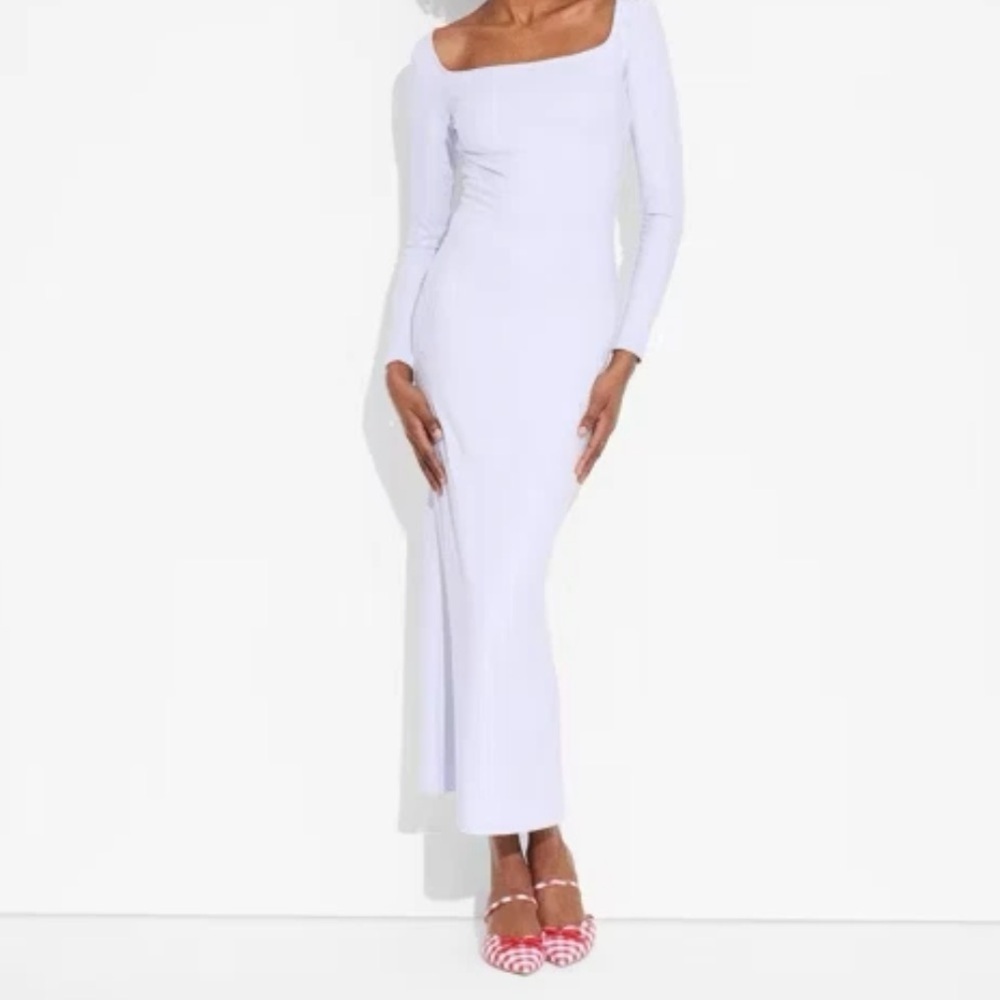 Wild Fable NWT Women’s Long Sleeve ButterBliss Maxi Bodycon Dress Blue L & XL